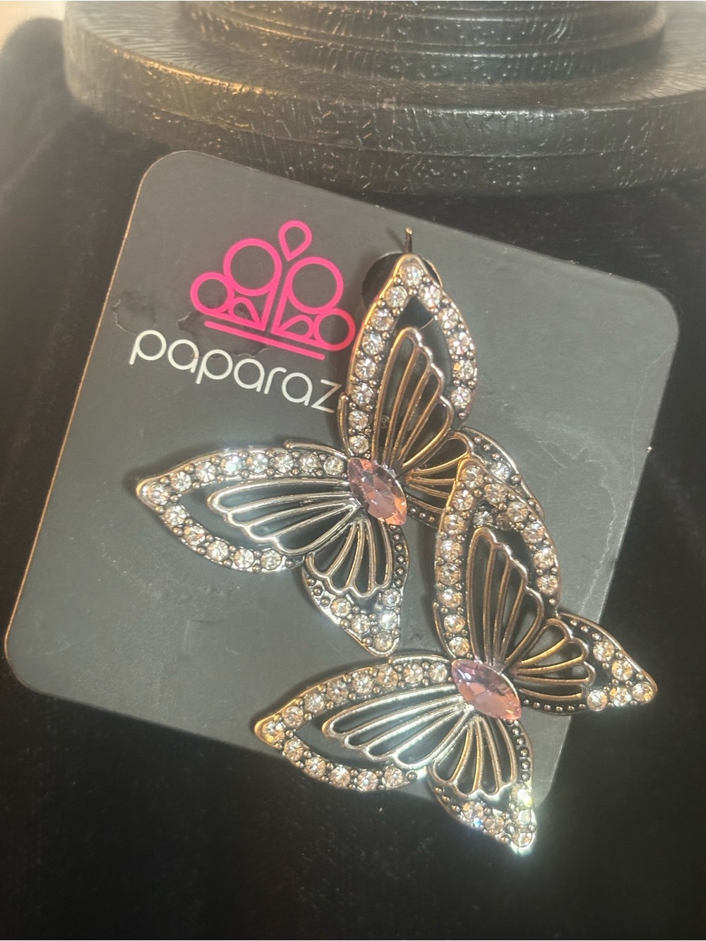 Paparazzi Lavender Butterfly Statement Earrings